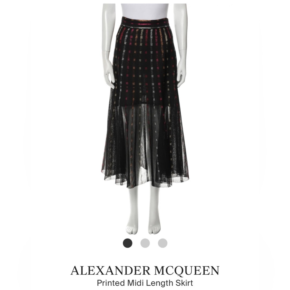 ALEXANDER MCQUEEN MIDI SKIRT - size XXS. Originally $1980.00